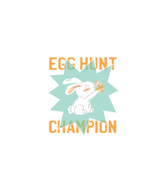 Egg Hunt Champion Campion la vânătoare de ouă model alb pe tricou
