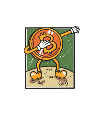 Bitcoin DAB model alb pe tricou