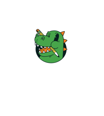 Elev Dinozaur drăguț model nisipiu pe tricou