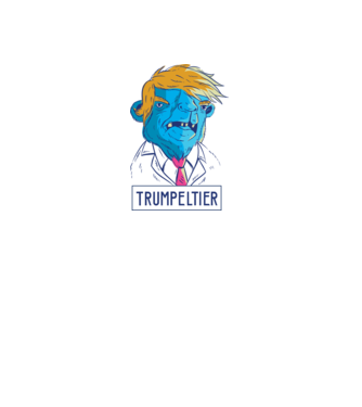 Trumpeltier monstru Trump model alb pe tricou