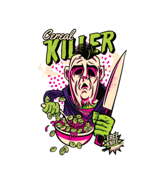 Cereale Killer Fulgi de cereale model alb pe tricou