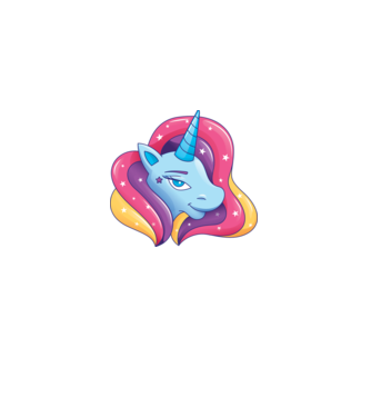 Cap de unicorn model roz deschis pe tricou