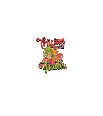 CRĂCIUN FERICIT FRATE / SORĂ model negru pe tricou