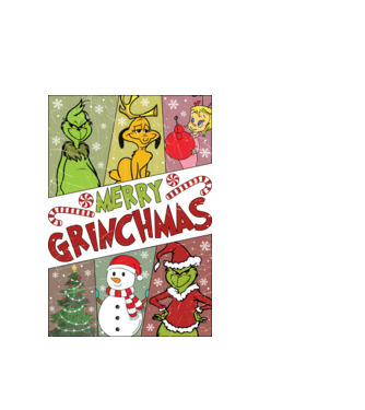 Merry Grinchmas - Grinch model alb pe tricou