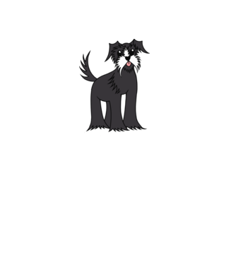 Desen Schnauzer model gri pe tricou