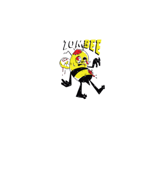 Zombee Albină Zombie model albastru închis pe tricou