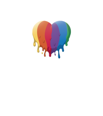 LGBTQ Inimă model negru pe tricou