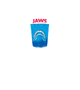 Jaws dinți tricou parodie model negru pe tricou