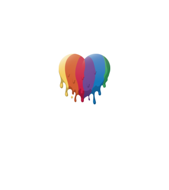 LGBTQ Inimă model negru pe tricou