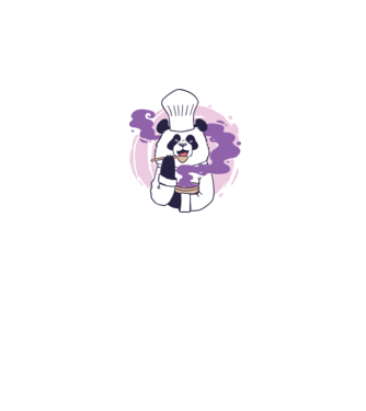 Panda Chef model negru pe tricou