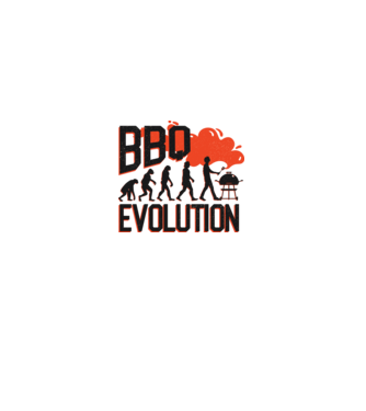 BBQ Evoluție Grătar model alb pe tricou