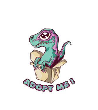 Raptor drăguț model alb pe tricou