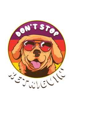 'Don''t stop Retrievin''' model negru pe tricou