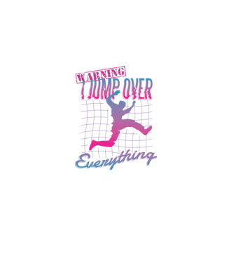 Warning I Jump over everything Parkour model negru pe tricou