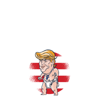 Trump Baby tricou amuzant model albastru închis pe tricou