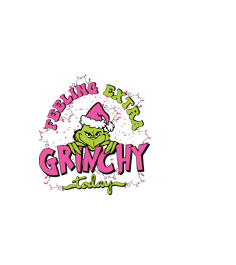 Feeling extra Grinchy today model albastru închis pe tricou
