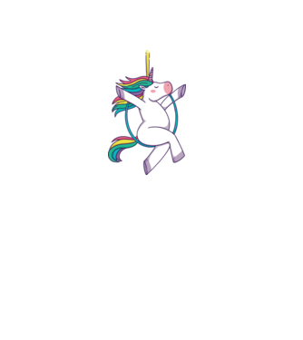 Unicorn pe cerc model roz deschis pe tricou