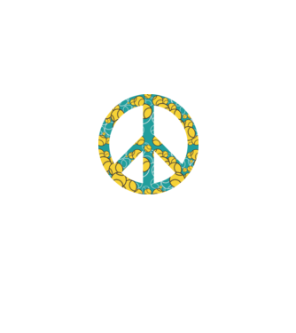 Simbol Baseball Peace model negru pe tricou