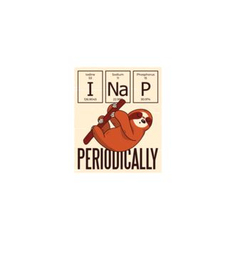 I NaP Periodic tricou leneș model negru pe tricou