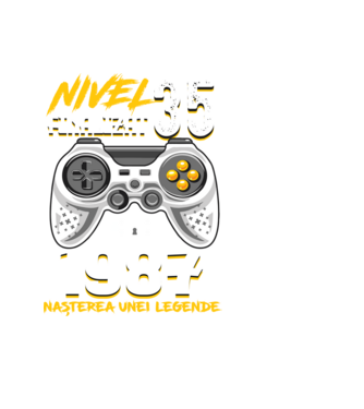 Nivel 35 finalizat. 1987 nașterea unei legende model negru pe tricou
