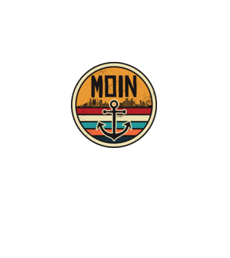 Ancoră Moin model negru pe tricou