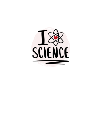 I Love Science știință model negru pe tricou