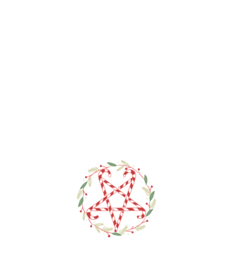 Pentagrama de Crăciun model alb pe tricou