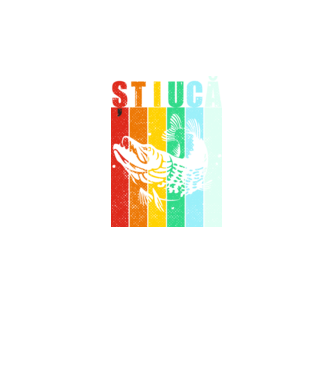 știucă model negru pe tricou