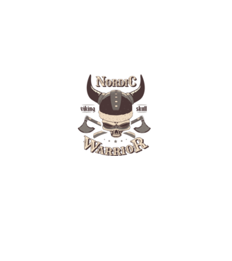 Nordic Warrior model negru pe tricou