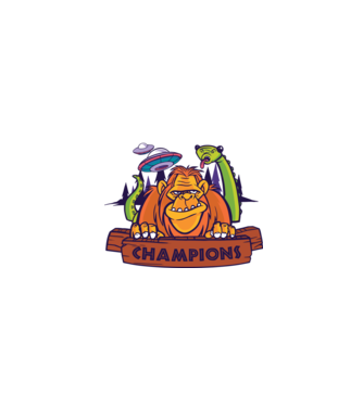 Campioni Social Distancing model negru pe tricou