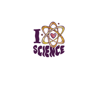 I Love Science știință model alb pe tricou