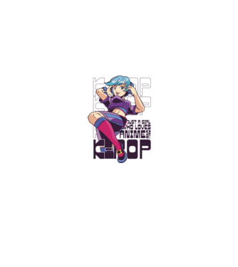 Doar o fată căreia îi place Anime și K-Pop model alb pe tricou