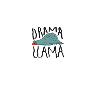 Dramă Lama model alb pe tricou