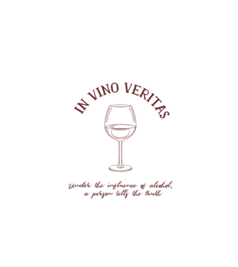 In Vino Veritas - Adevărul este în vin model alb pe tricou