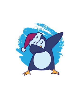 Pinguin DAB model alb pe tricou