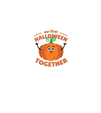 Primul nostru Halloween împreună model albastru jeanși pe tricou