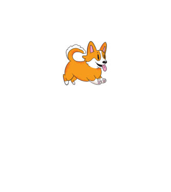 Tată de Corgi model negru pe tricou