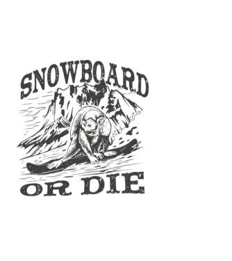 Maimuță Snowboarder model negru pe tricou