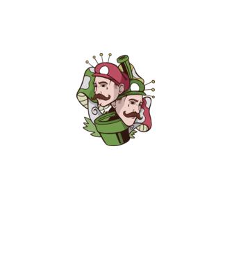 Mario și Luigi model alb pe tricou