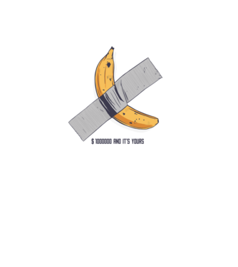 Ultima banană model alb pe tricou