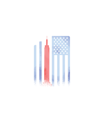 Usa Empire State Building model alb pe tricou