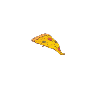 Felie de pizza Cuplu model roz deschis pe tricou