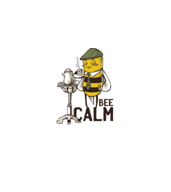 Bee Calm - Fii răbdător Albinuță model nisipiu pe tricou