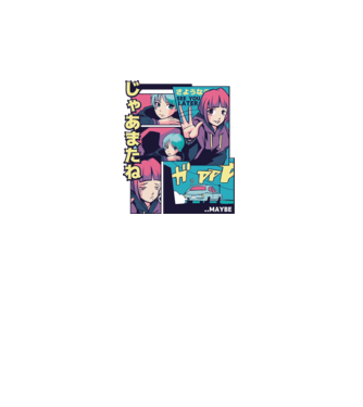 Anime Vaporwave See you Later model alb pe tricou