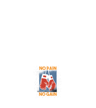 No pain no gain box model negru pe tricou