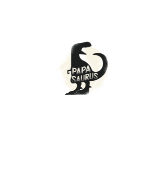 papasaurus model gri pe tricou