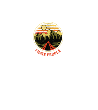 Urăsc oamenii tricou de camping model turcoaz pe tricou