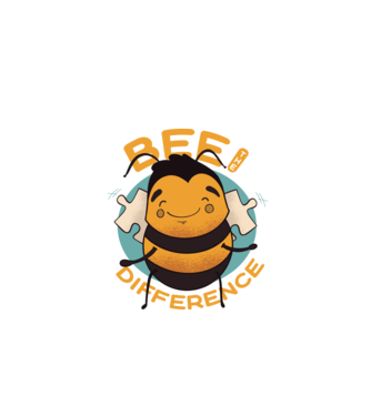 Bee the Difference - Fii tu însuți diferența model negru pe tricou