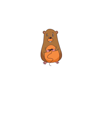 Hamster Gamer model gri pe tricou