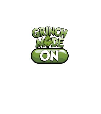 Grinch mode ON model negru pe tricou